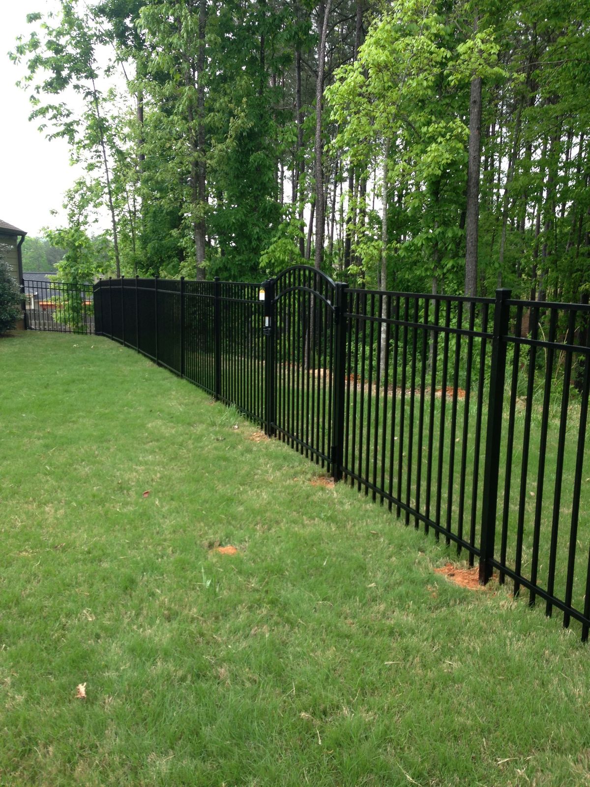 Aluminum Flat Top Arched Gate 2 fence installed by Shelby Fence Company in Alabaster, AL