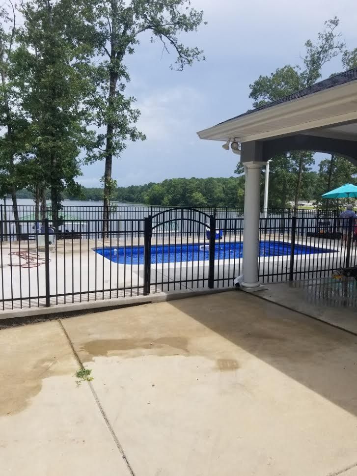 Aluminum Flat Top With Arched Gate 5 fence installed by Shelby Fence Company in Alabaster, AL