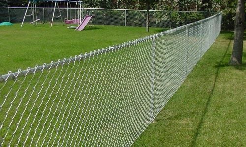 Chain Link Galvanized fence installed by Shelby Fence Company in Alabaster, AL