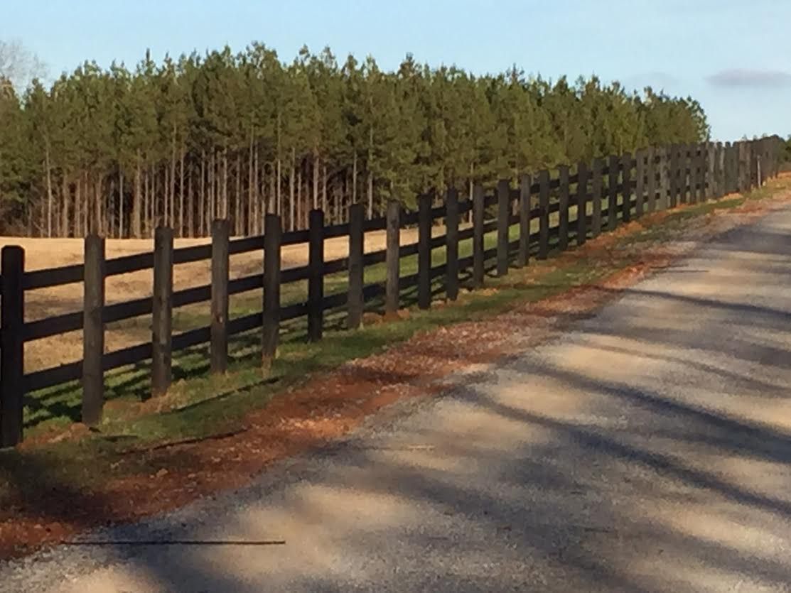 Creosote 3 fence installed by Shelby Fence Company in Alabaster, AL