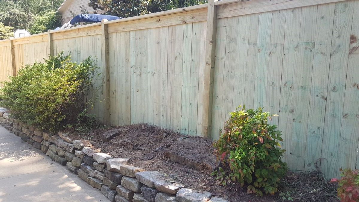 Kirkman Capped Privacy 2 fence installed by Shelby Fence Company in Alabaster, AL